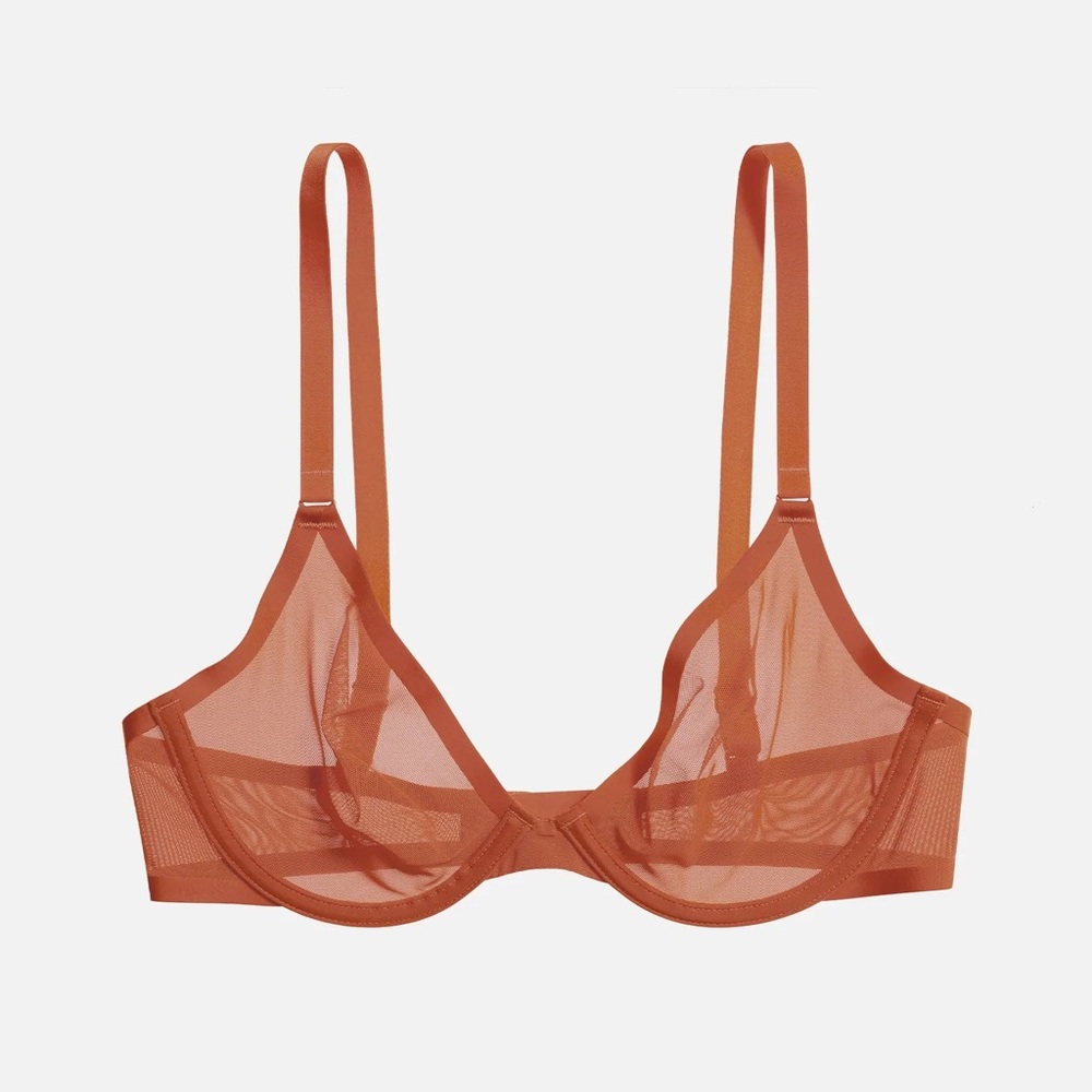 NWT CUUP THE PLUNGE BRA 34E CLAY